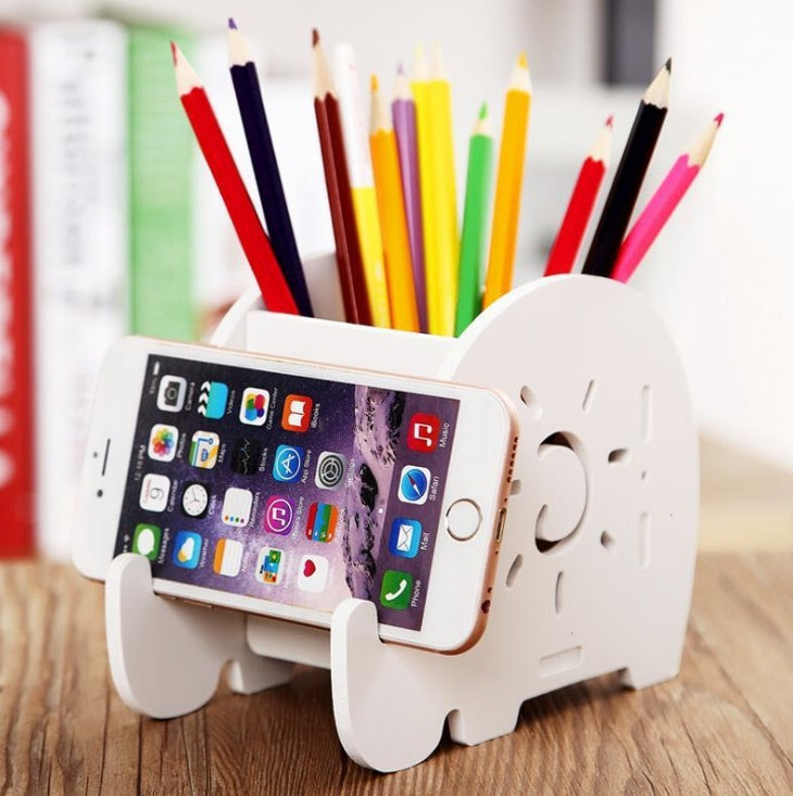 Multi-Function Cartoon Pen Holder – Creative Small Desktop Storage Box