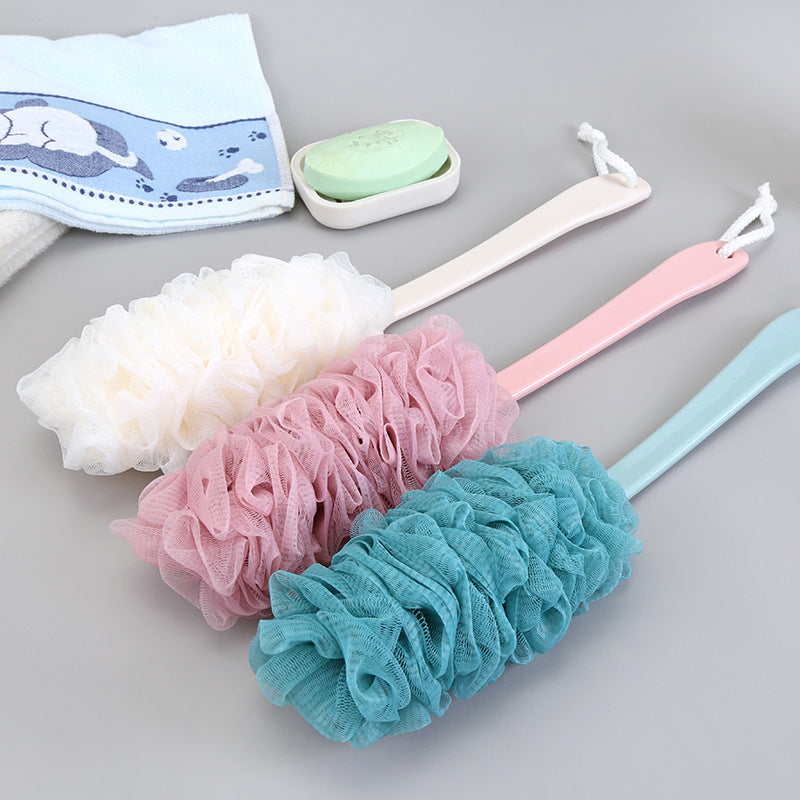Long Handle Back Scrubber Brush – Soft Mesh Bath & Shower Sponge Brush