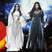 Halloween Zombie Bride Costume – Scary Undead Wedding Dress for Women’s Cosplay and Parties