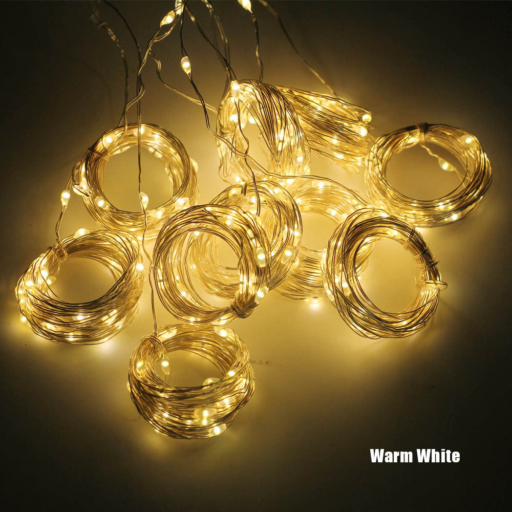 LED Curtain String Lights USB Powered Window Garland Decoration