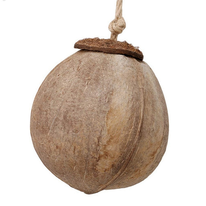 Natural Coconut Shell Bird Nest for Small Birds and Parrots
