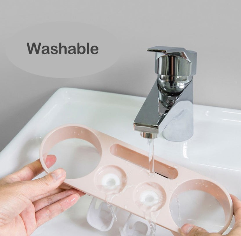 Toothpaste & Toothbrush Holder with Storage Box – Bathroom Organizer