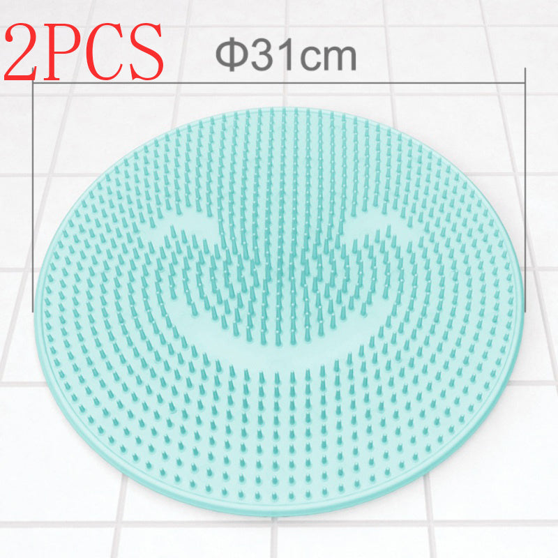Silicone Bathroom Anti-Slip Massage Pad – Non-Slip Floor Mat with Foot Massage Design for Shower and Bath