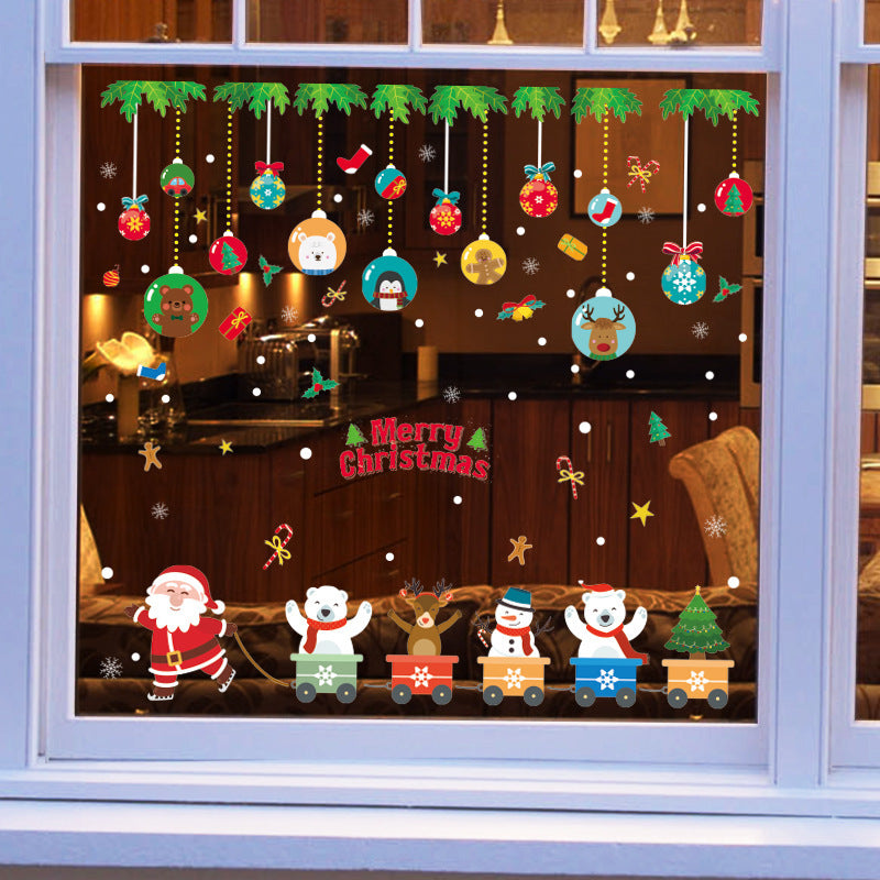 Christmas Store Window Decoration Stickers