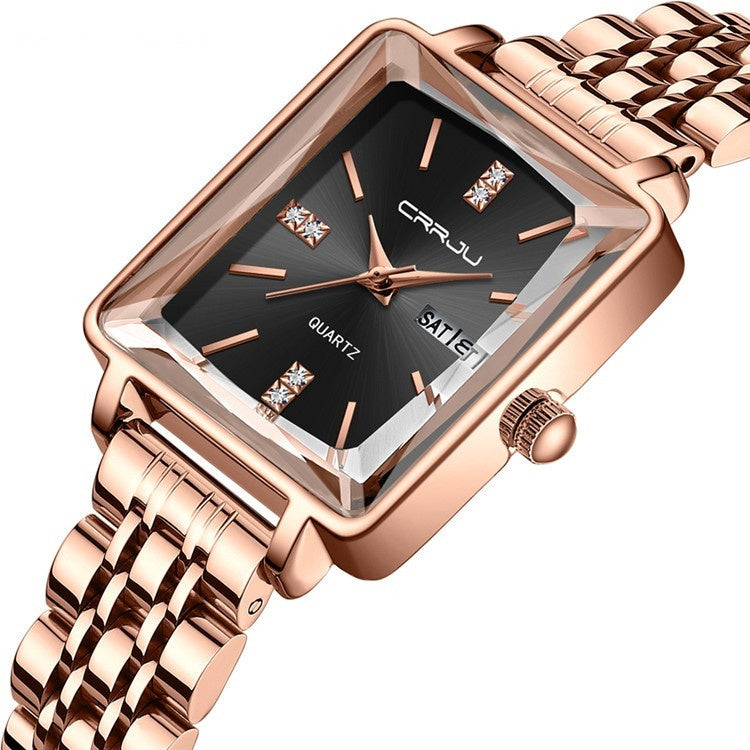 Slim Stainless Steel Belt Women's Waterproof Fashion Watch