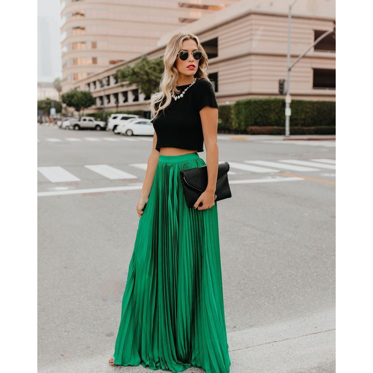 Women's Fashion Casual High Waist Long Skirt