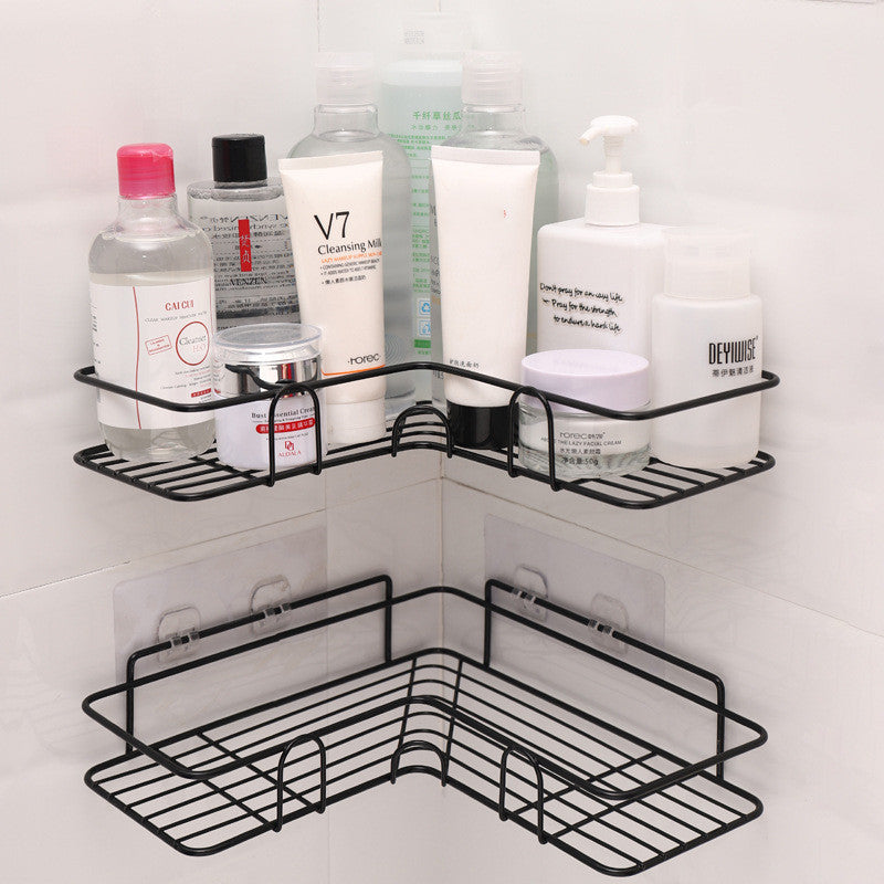 Wrought Iron Corner Bathroom Shelf – Shower & Kitchen Storage Rack Holder