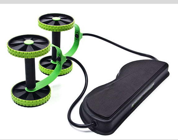 Revoflex Xtreme Foldable Sit-up & Resistance Training Equipment – Multifunctional Pull Rope & Wheeled Fitness Tool