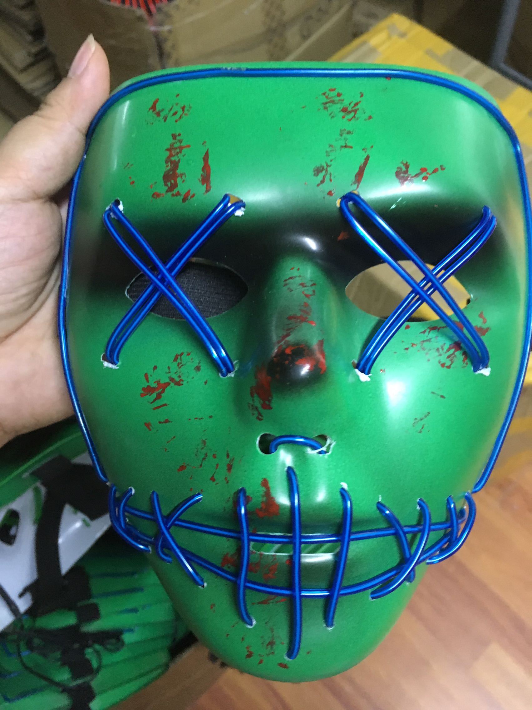 Flexible, Safe LED Party Mask with Customizable Shapes