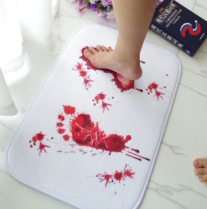 Blood Red Bath Mat – Bold & Absorbent Bathroom Rug