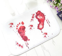 Blood footprint carpet