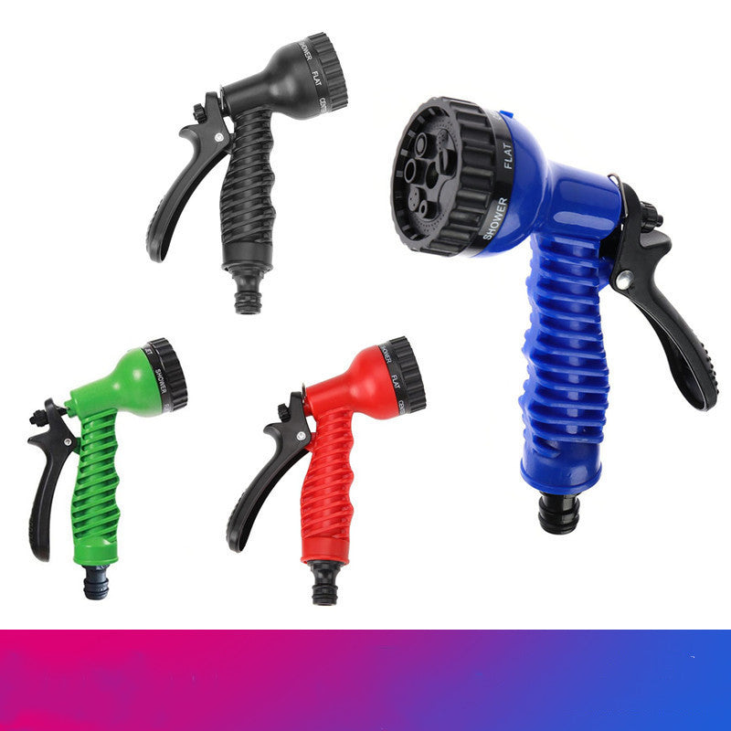 Garden Telescopic Hose with ABS Sprinkler Gun – Plastic Handle, Multiple Length Options for Car Washing & Garden Watering