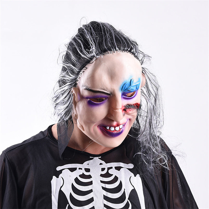 Horror Vampire Mask – Stiff Face Headgear for Halloween Cosplay and Costume Parties