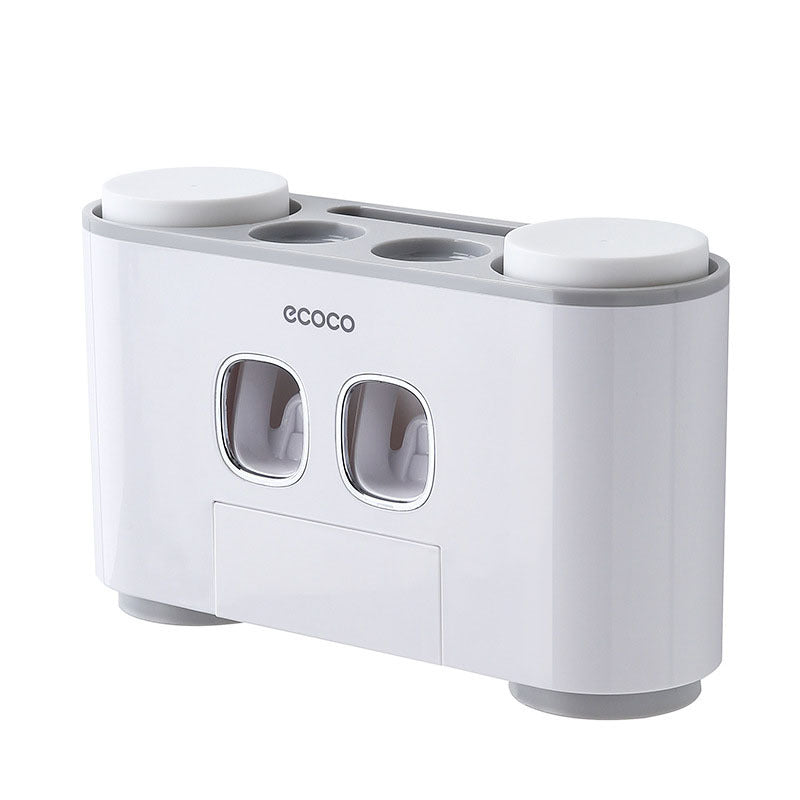 Toothpaste & Toothbrush Holder with Storage Box – Bathroom Organizer