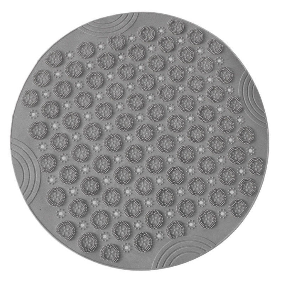 Anti-Slip Round Shower Mat – Drain Hole & Massage Center