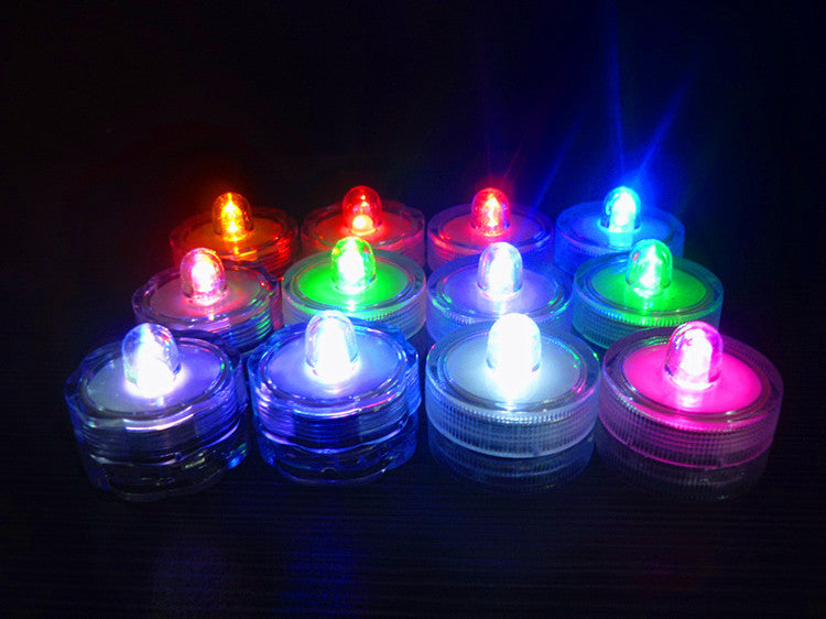 Colorful LED Waterproof Electronic Candle Lights Battery Operated Decorative Diving Candles