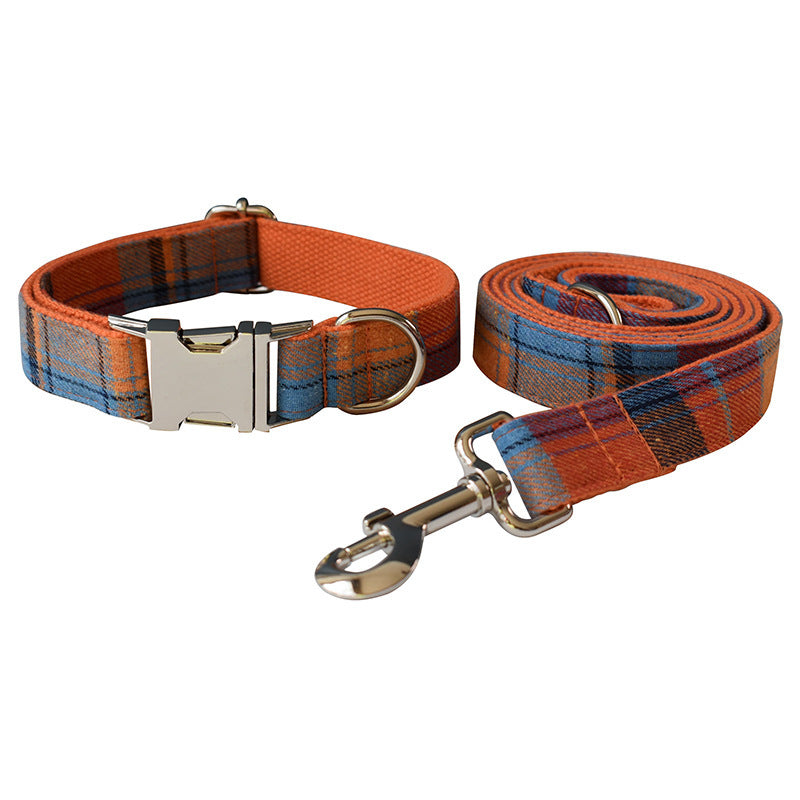 Orange Bottom Velvet Dog Collar Rope Pet Supplies