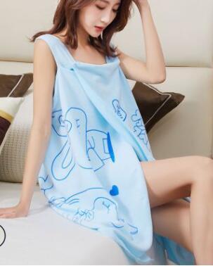 Ladies’ Bath Towel with Adjustable Suspenders – Soft & Absorbent Wrap