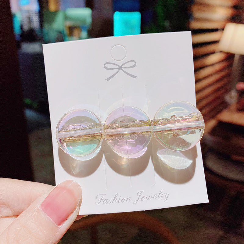 Girly Heart Transparent Hairpin