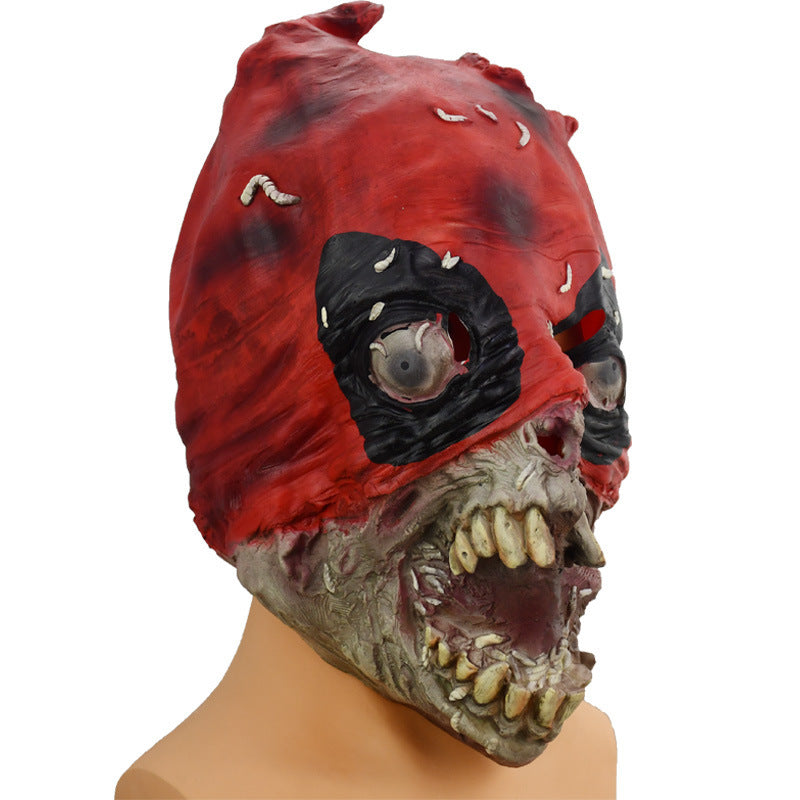 Halloween Horror Latex Mask – Scary Headgear for Cosplay and Haunted House Parties