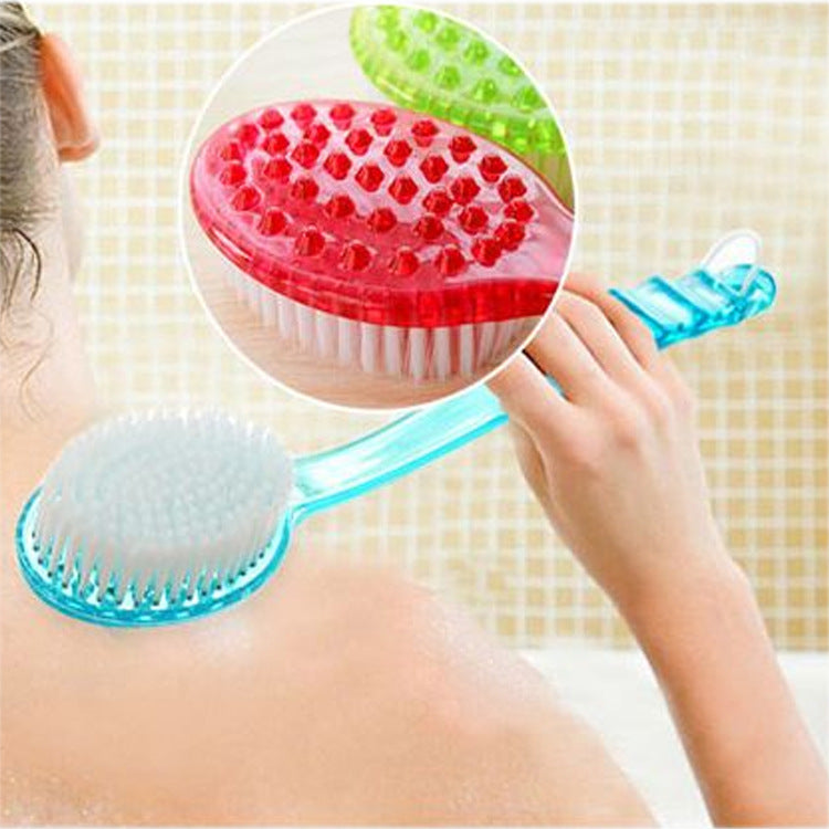 Long Handle Back Scrubber – Bath Brush with Sponge for Exfoliating & Skin Massage