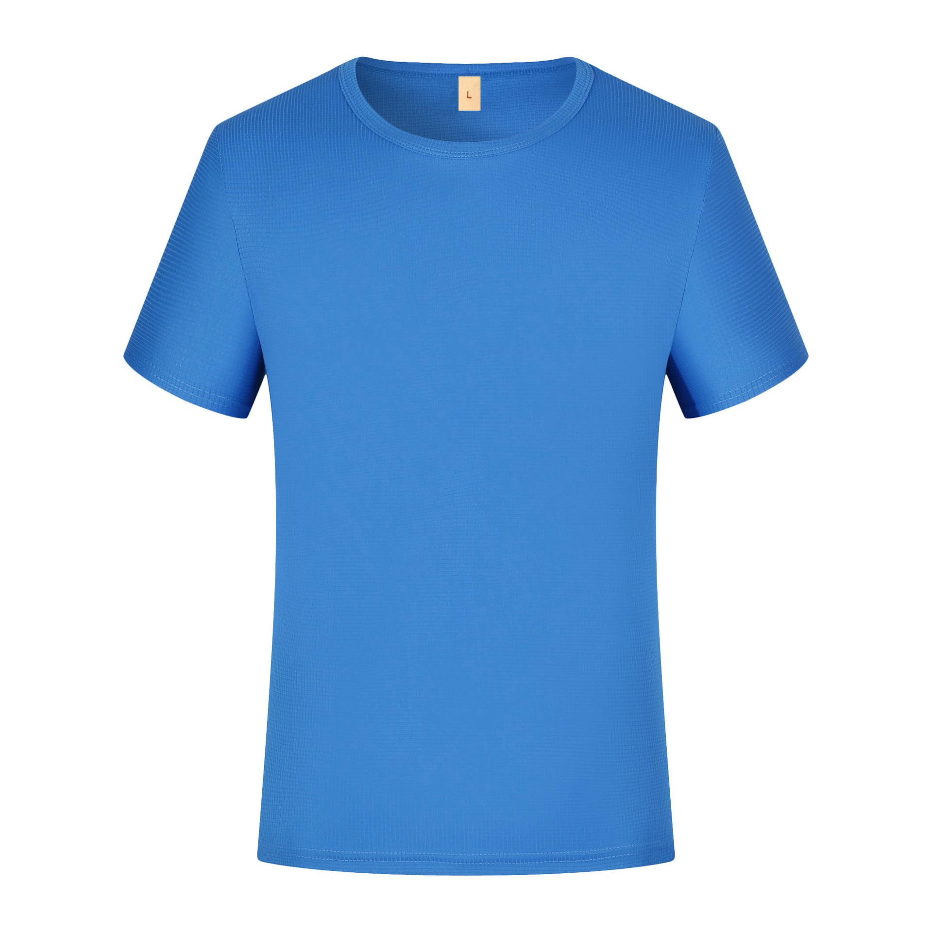 Summer Small Plaid Round Neck Short-sleeved Quick-drying T-shirt