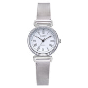 Slim Unisex Alloy Strap Quartz Watch With Roman Numeral