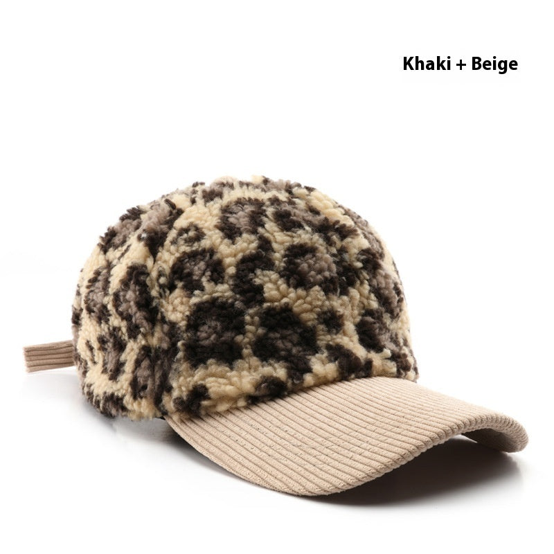 Women's Retro Color-Block Leopard Print Baseball Cap