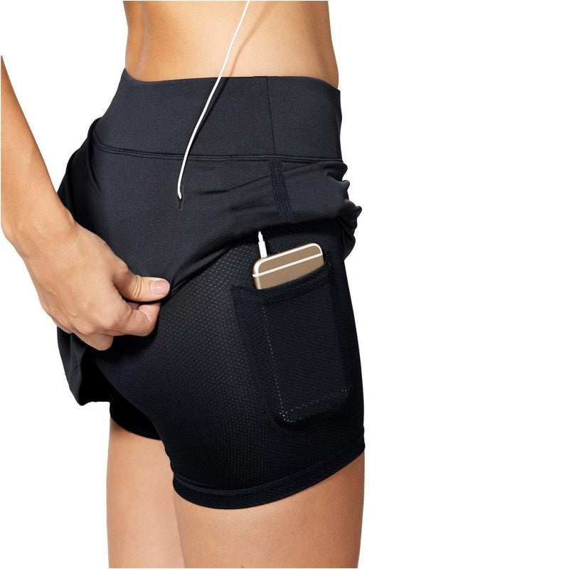 Running Skort with Pocket – Lightweight Quick-Dry Fitness & Yoga Shorts