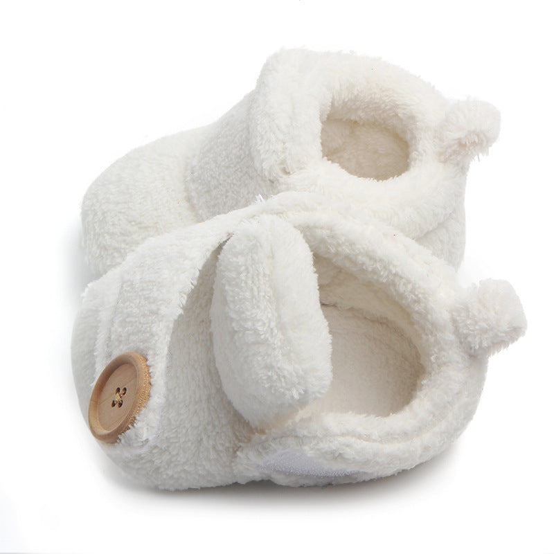 Warm Cotton Shoes With Soft Cloth Sole For Babies And Toddlers