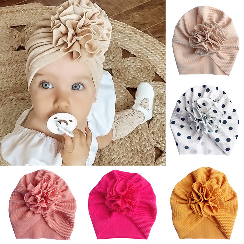 Unisex Hooded Baby Hat Cotton Twill Floral One Size