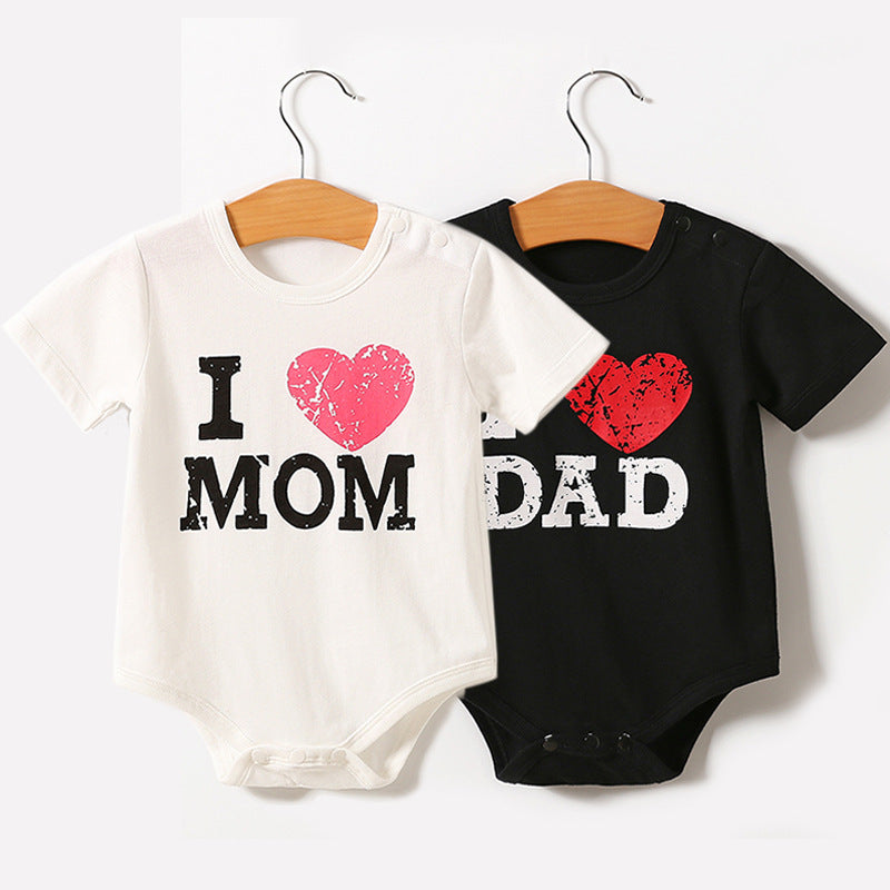 Baby Short Sleeve Triangle Romper – Newborn Cotton One-Piece