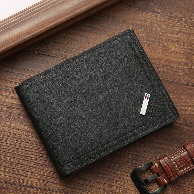 Horizontal PU Leather Wallet Unisex With Geometric Pattern