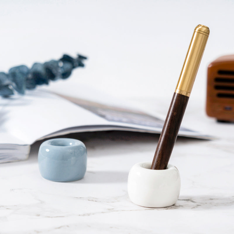 Ceramic Toothbrush Holder – Bathroom Sink Storage Rack