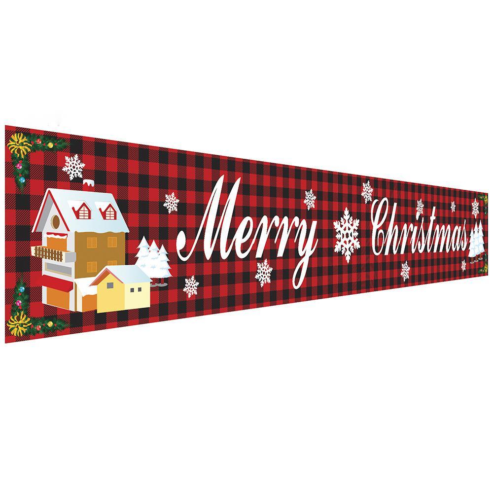 Christmas Couplet Curtain Banners Hanging Flag Window Pendants