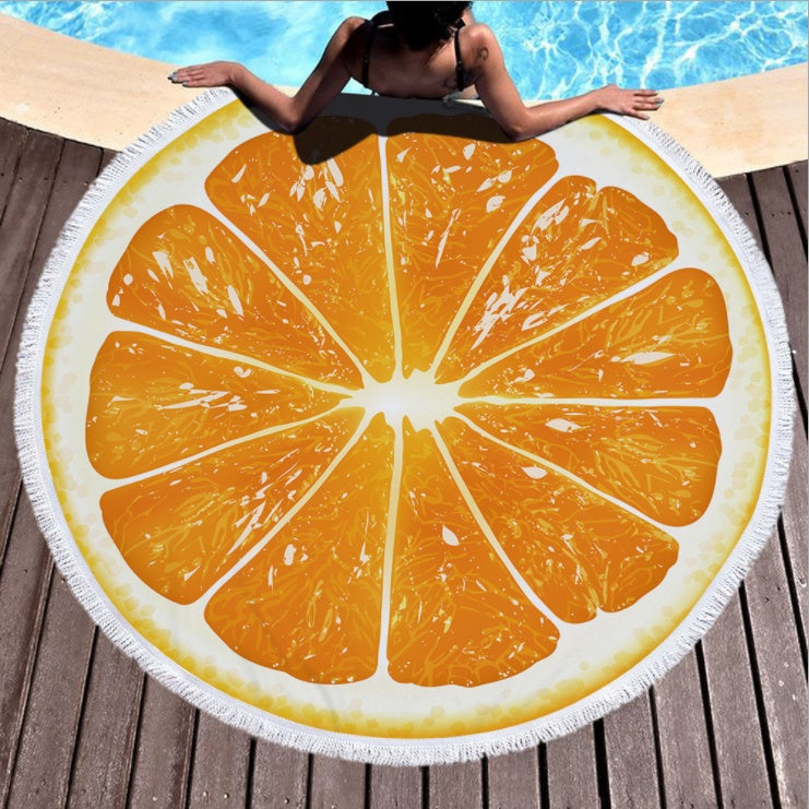 Fruit round beach mat
