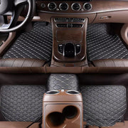 Universal RHD Car Floor Mats – Leather Quilted, Full Surround