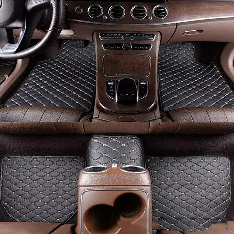 Universal RHD Car Floor Mats – Leather Quilted, Full Surround