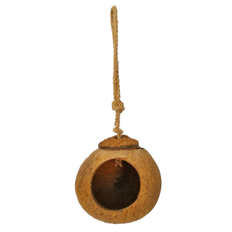 Natural Coconut Shell Bird Nest for Small Birds and Parrots