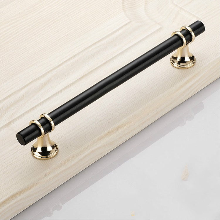 Gold Modern Minimalist American Style Black Cabinet Handle
