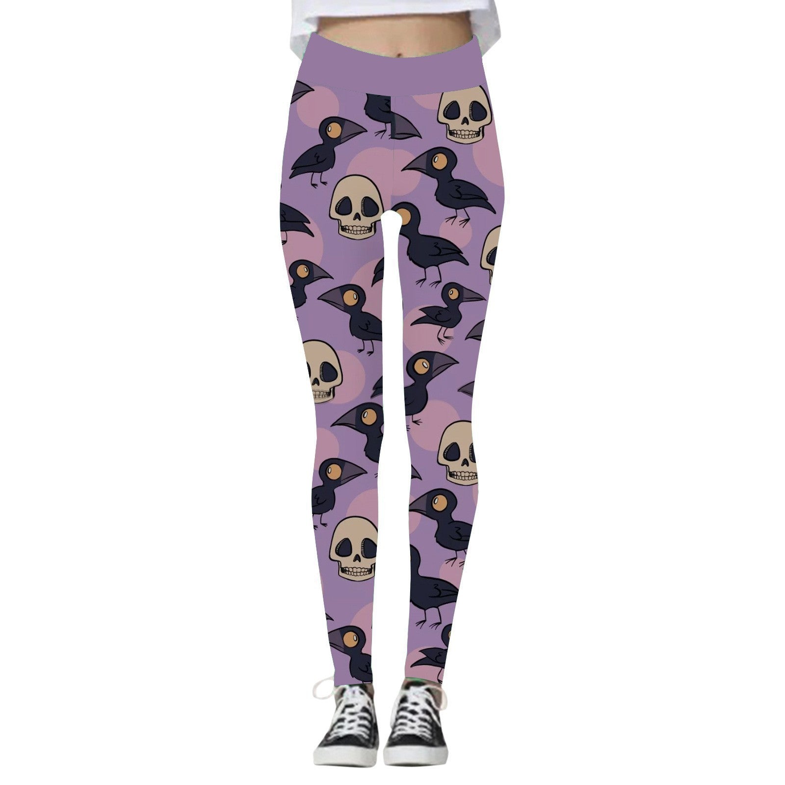 Halloween Women's Yoga Pants Pumpkin Skull
