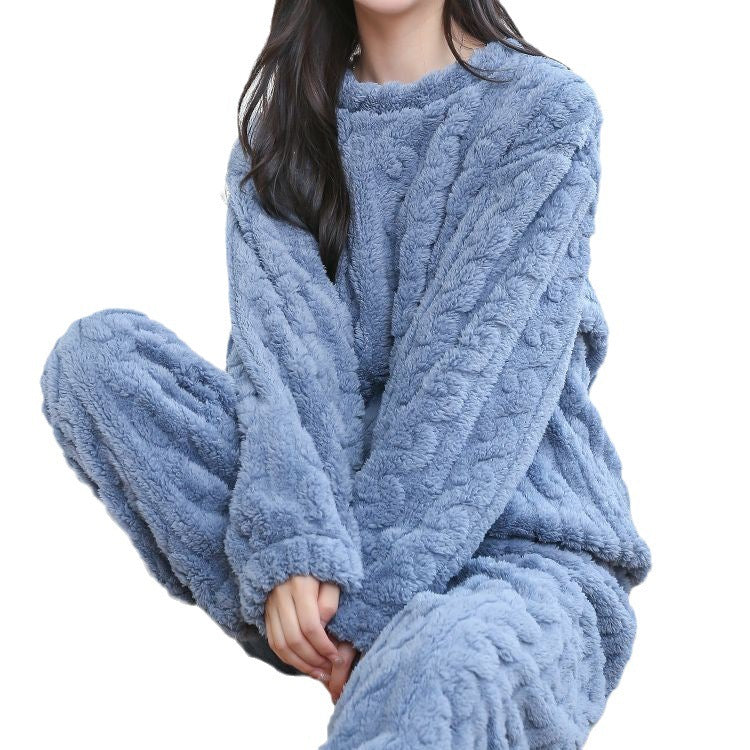 Womens Flannel Loungewear Set Fairy Style Relaxed Fit