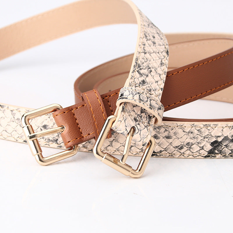 Women's Simple PU Korean Style Belt