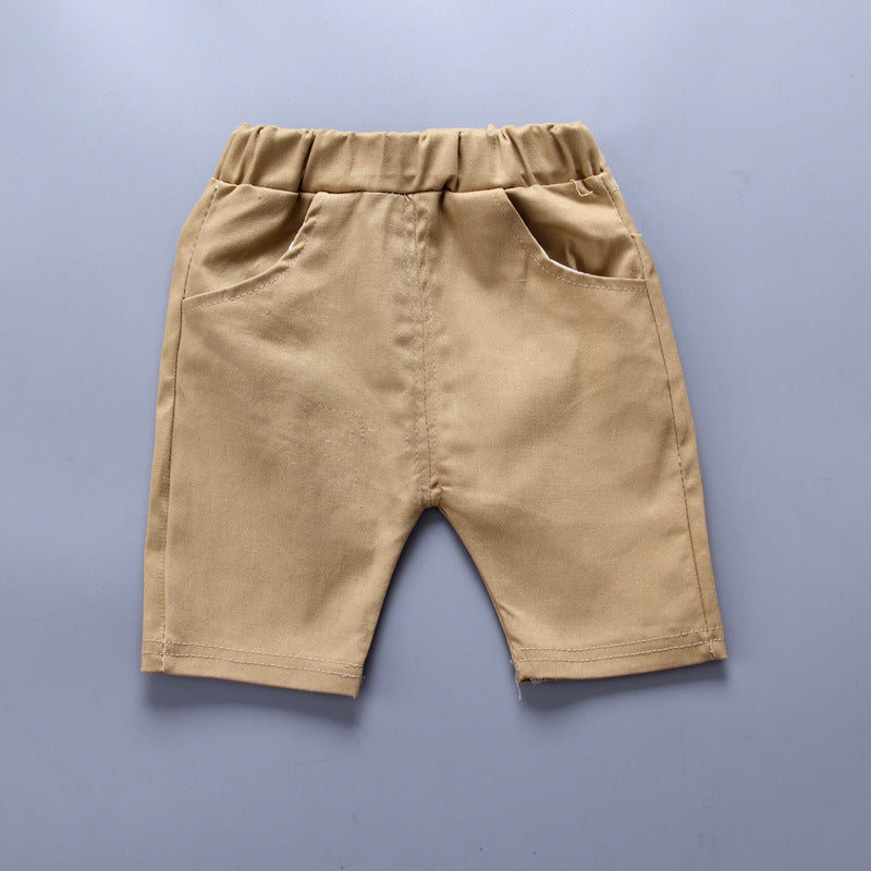 Anchor Print Short Sleeve Kids Suit Set Cotton Blend
