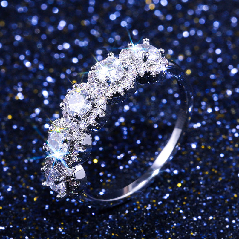 European And American Wedding Engagement Silver Rings
