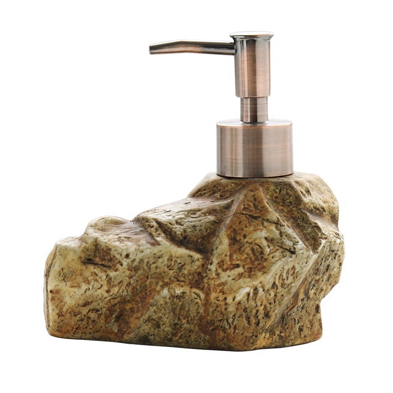 Ceramic Retro Stone Soap Dispenser – Vintage Bathroom Accessory