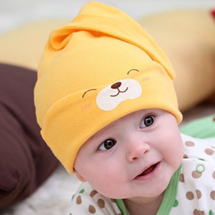 Baby Knit Beanie Cap – Cartoon Animal Double Print Cotton Hat for Toddler Boys and Girl