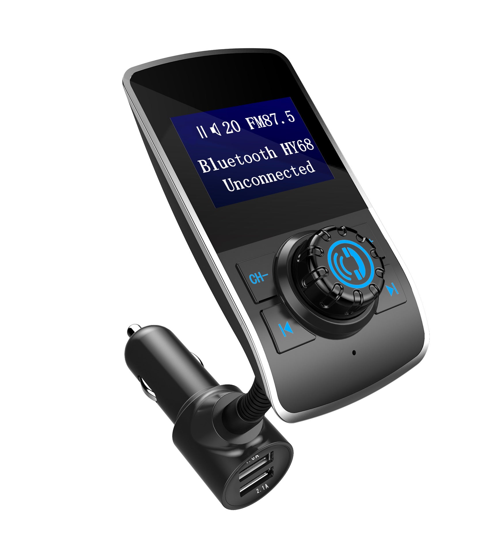 Car Bluetooth MP3 FM Transmitter – Wireless Music Player with SD Card Slot
