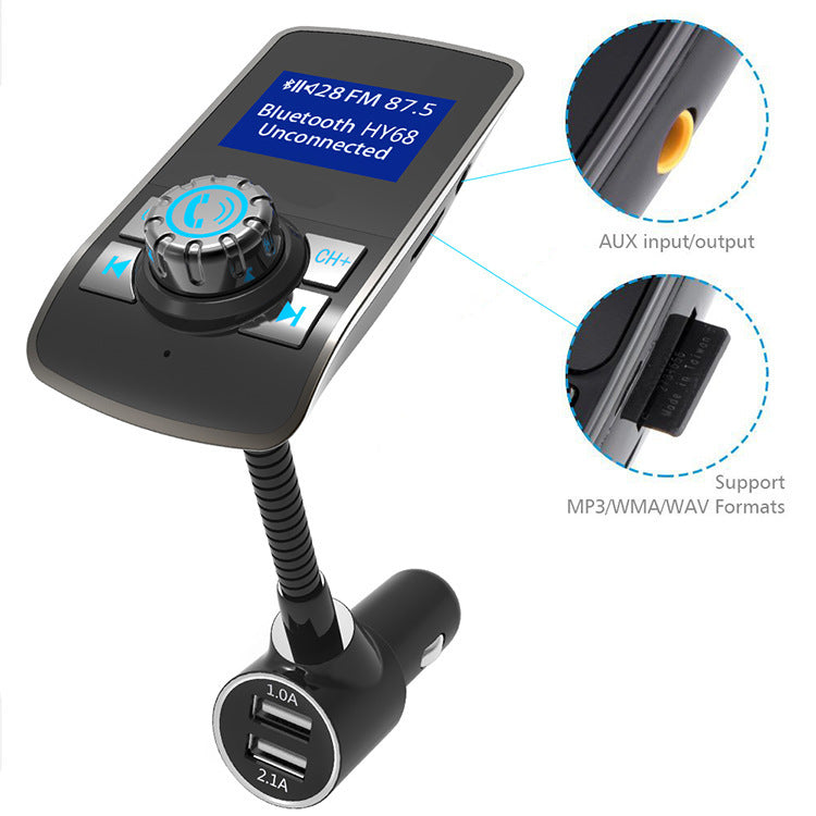 Car Bluetooth MP3 FM Transmitter – Wireless Music Player with SD Card Slot