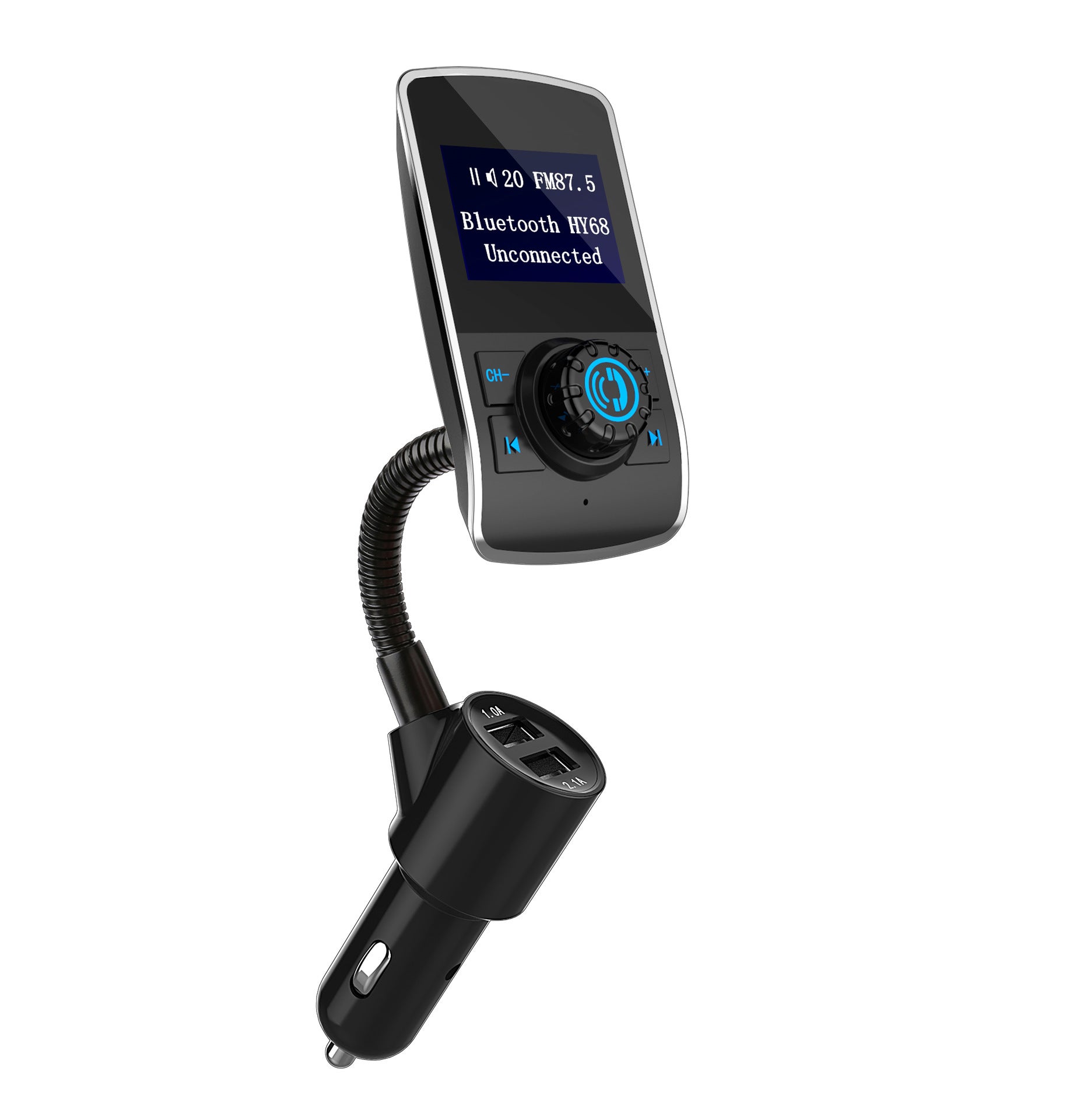 Car Bluetooth MP3 FM Transmitter – Wireless Music Player with SD Card Slot